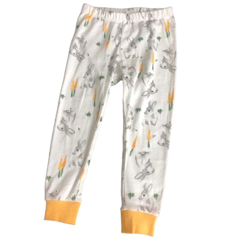 3T burt’s bee Animal Print Bunny Organic Cotton KIDS Snug Fit Pajama Bottoms
